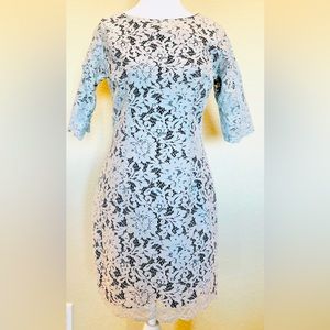 Lace and silk dress